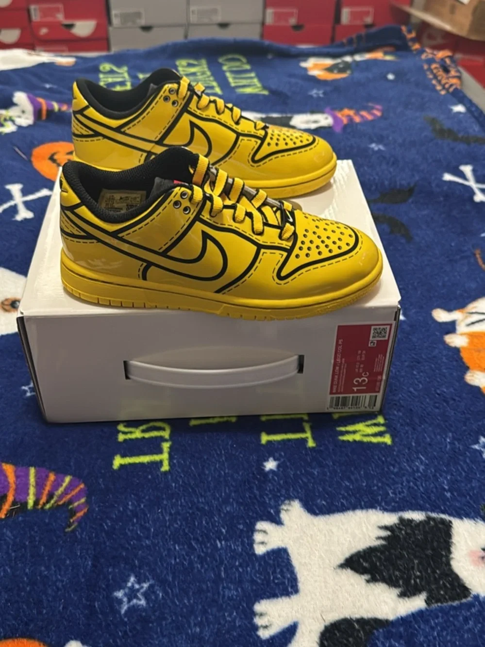 Nike Dunk Low LEGO Kids' Yellow Low-Top Sneakers